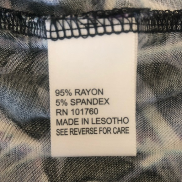 Palm Harbour Sleeveless Knit Tank Top Size XL Blue Black Palm Leaf Design GUC - Picture 6 of 13